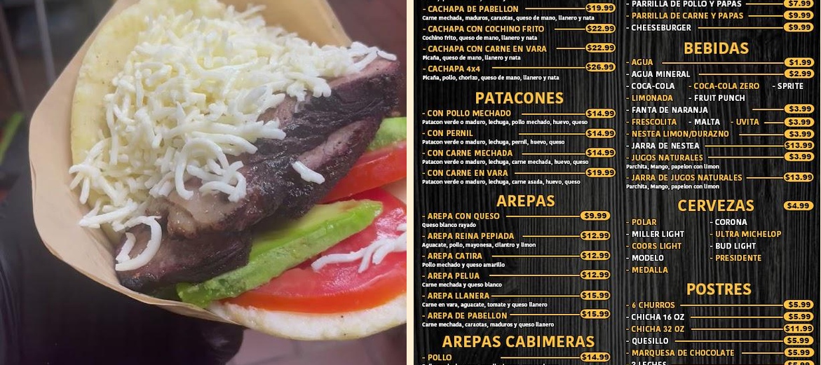 Mi Llano Grill Carne En Vara Menu